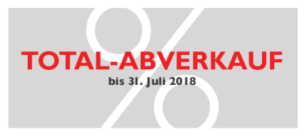 Total-Abverkauf bis 31. Juli 2018 Total-Abverkauf bis 31. Juli 2018