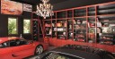 exclusive Ferrari-Garage mit Bibliothek Compositions in rot exclusive Ferrari-Garage mit Bibliothek Compositions in rot